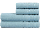 Delicata Garden Blue Satin 4 Pieces Atlantic Bath Towels Set
