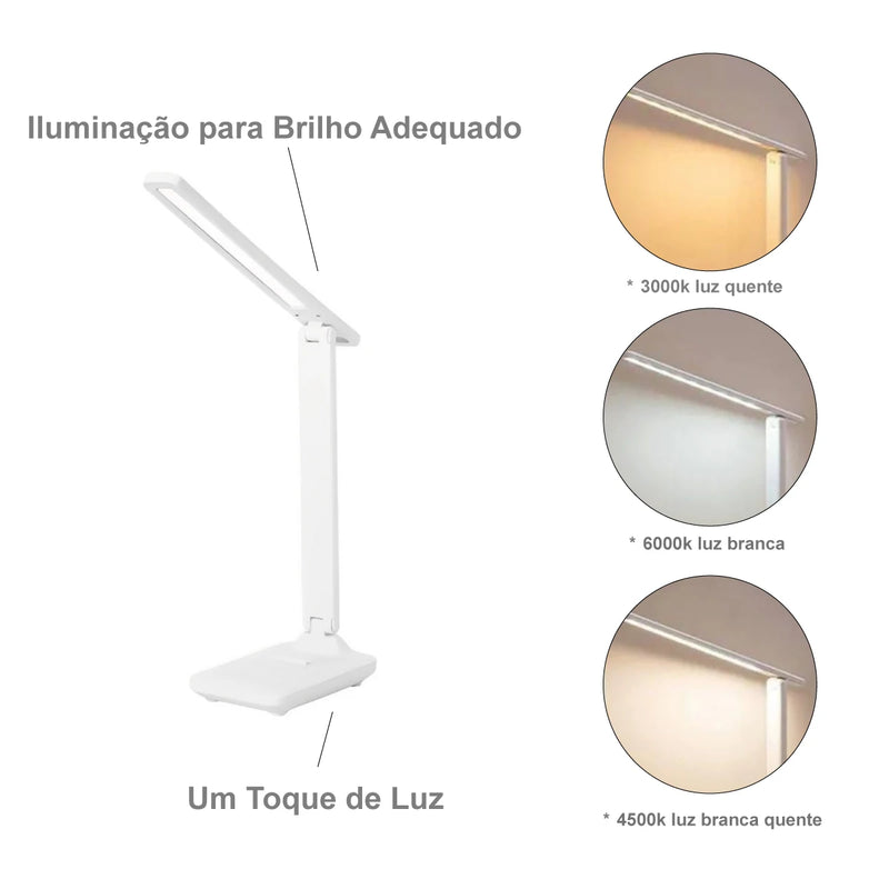 Touch Table Lamp 3 Levels USB Rechargeable, Cozy Light, 30 LEDs, Modern, Multifunctional, Lampshade Reading Room