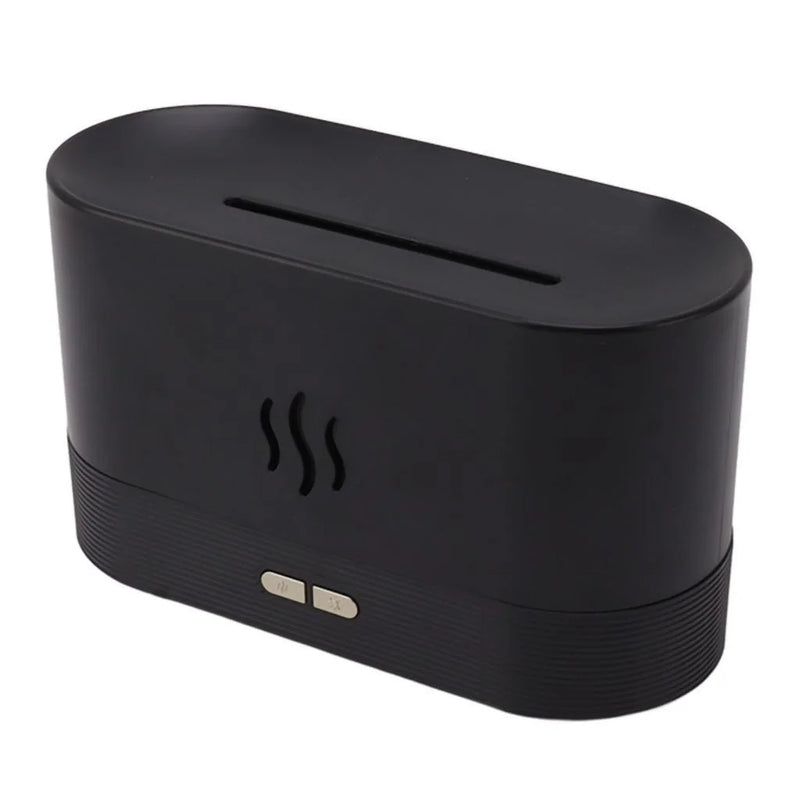 Ultrasonic air humidifier with simulation lighting perfume humidifier led colorful flame fragrance essential oil