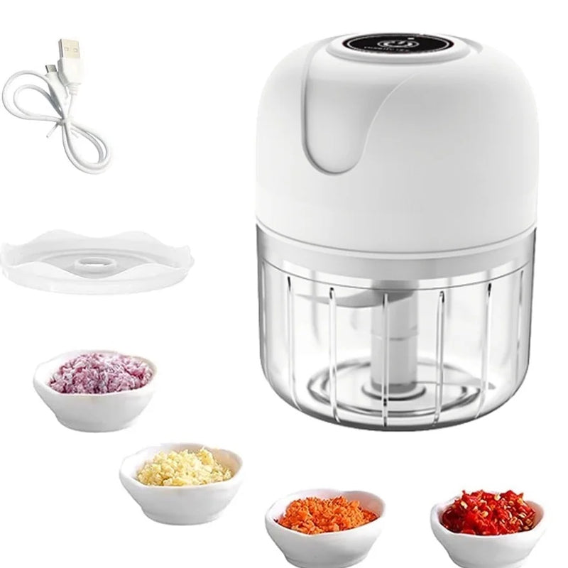 Mini Processador Elétrico: Moedor de alimentos recarregável USB