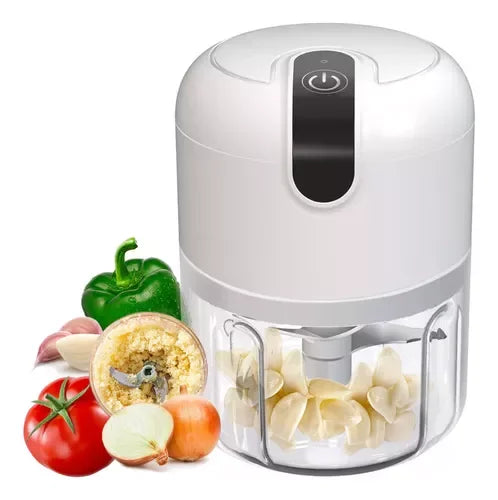 Mini Processador Elétrico: Moedor de alimentos recarregável USB