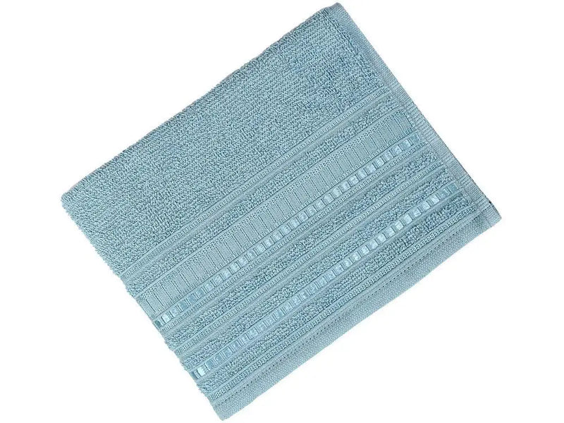 Delicata Garden Blue Satin 4 Pieces Atlantic Bath Towels Set