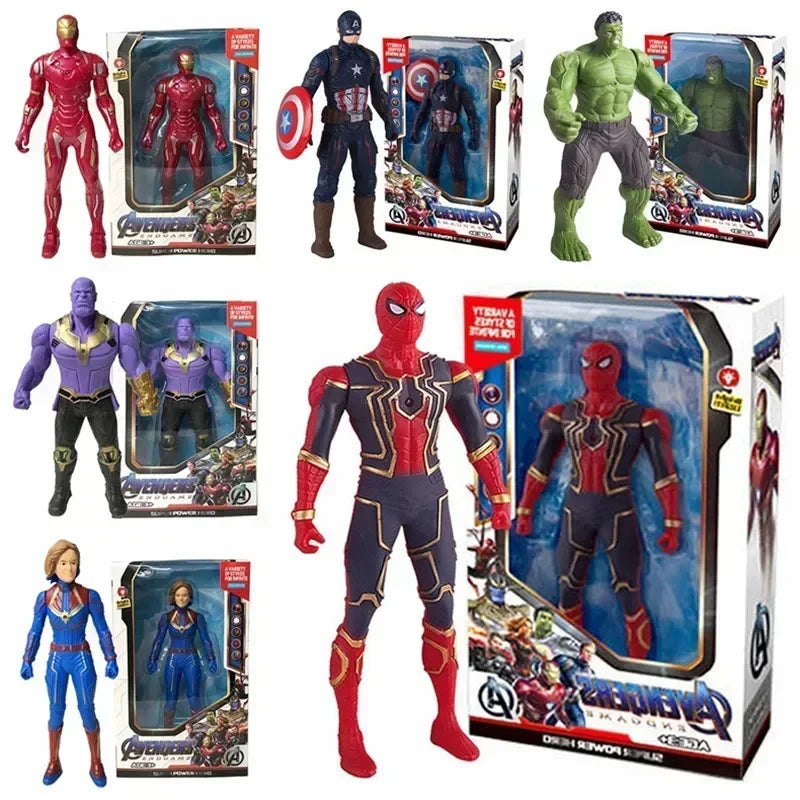 Bonecos da  Marvel: Homem Aranha, Hulk, Capitão América, Tanos (Avengers)