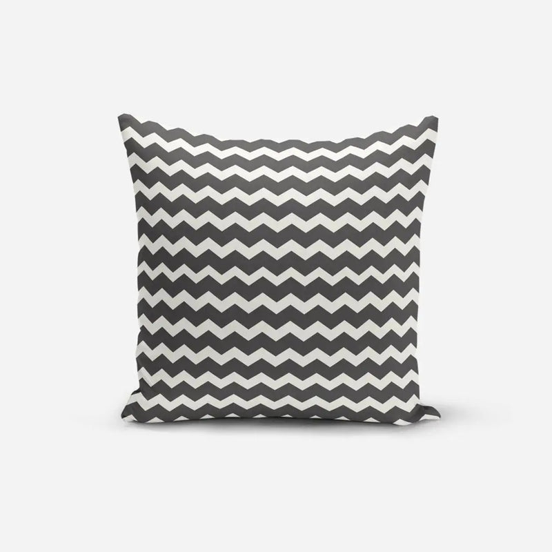 Kit 4 Cushion Covers 45x45cm Geometric Black and White-Yuzo