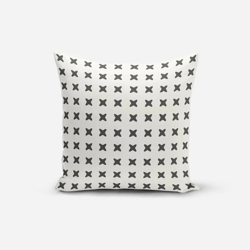 Kit 4 Cushion Covers 45x45cm Geometric Black and White-Yuzo