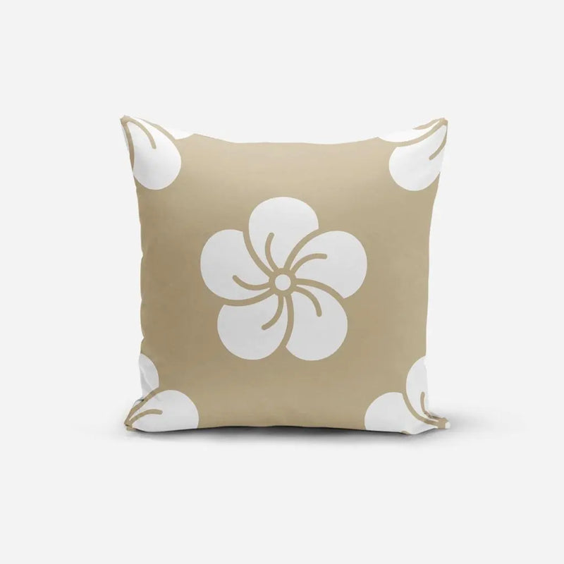 Kit 4 Cushion Covers 45x45cm Floral Beige-Yuzo