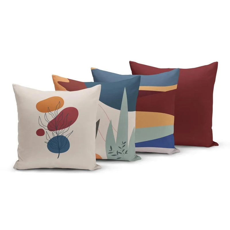 Kit 4 Cushion Covers 45x45cm Colorful Geometric-Yuzo