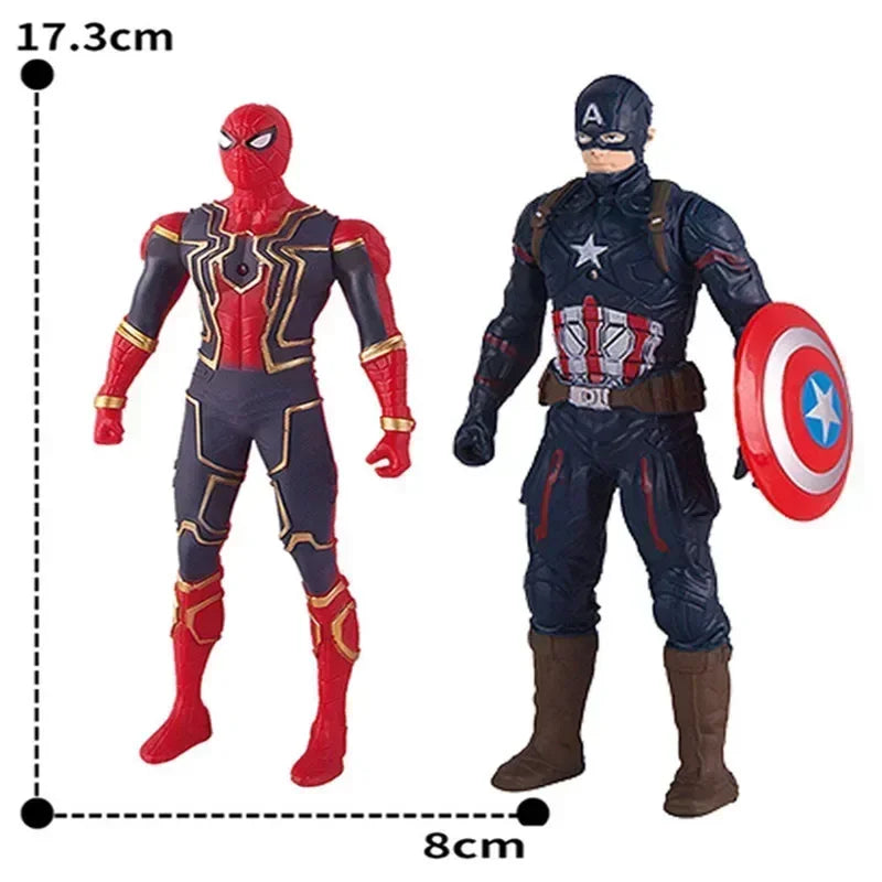 Bonecos da  Marvel: Homem Aranha, Hulk, Capitão América, Tanos (Avengers)