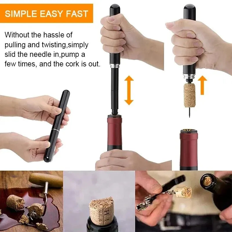 Abridor de Vinho Com Pressão de Ar