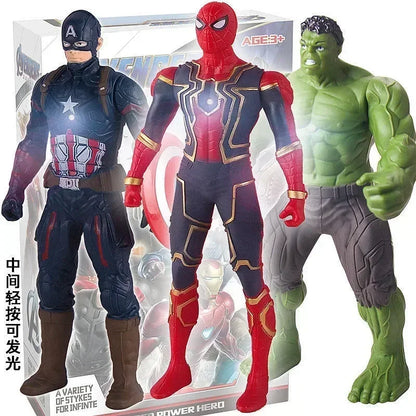 Bonecos da  Marvel: Homem Aranha, Hulk, Capitão América, Tanos (Avengers)