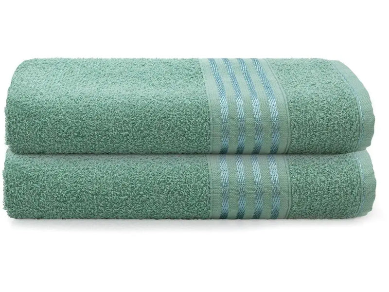 Bath Towels Set and Face Pine Decor Green 4 Pieces